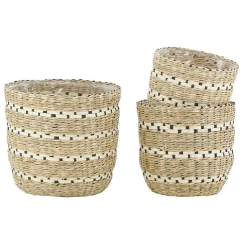 Cache-Pots en Jonc de Qualité Supérieure AUBRY GASPARD | Design Élégant Noir - 2