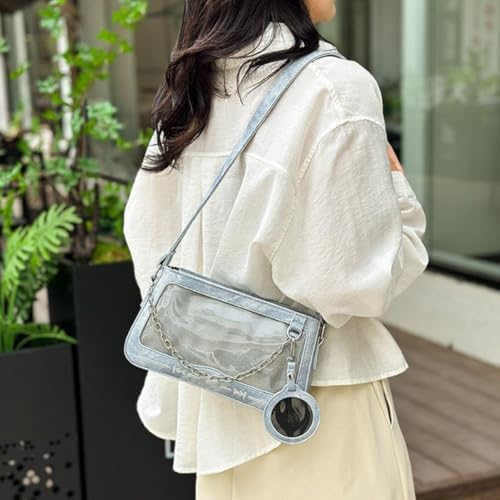 Anime Cosplay Ita Bag for Women Y2K Kawaii Laser Pink Crossbody with Chain Large Capacity PU Daily Essentials3