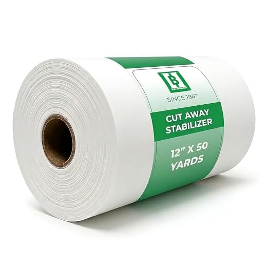 Cut Away Embroidery Stabilizer 12” x 50 Yard Roll – 2.5 Ounce Cutaway for Machine Embroidery