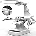 MagniPros LED Light Helping Hands Magnifier Soldering Station - 2X 4X USB Lighted Hands Free Magnifying Glass Stand with Clamp and Alligator Clips - For Soldering, Assembly, Repair, Modeling,Crafts