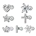 YUELER Stainless Steel Dermals Anchors Base Hypoallergenical Body Piercing Jewelry Fashionable Accessory for Sensitive Skin