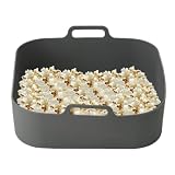 Inserti in silicone per friggitrice ad aria, teglia da forno quadrata in silicone, resistente alle temperature, facile da pulire