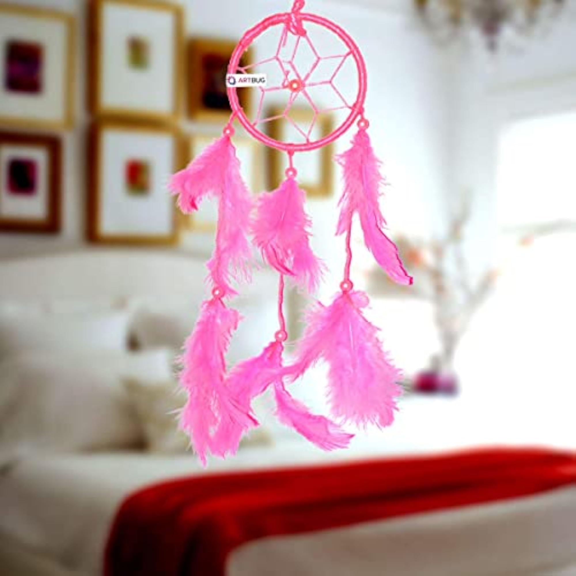 Small Pink Dream Catcher Wall Hanging