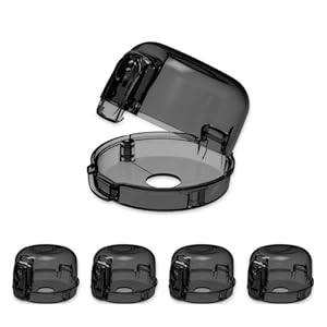 Stove Knob Covers (5-Pack) – Child Proof Gas Stove Knob Locks, Baby Proofing Safety Covers for Gas Stoves & Ovens, Heat Resistant & Durable, Easy to Install, Black