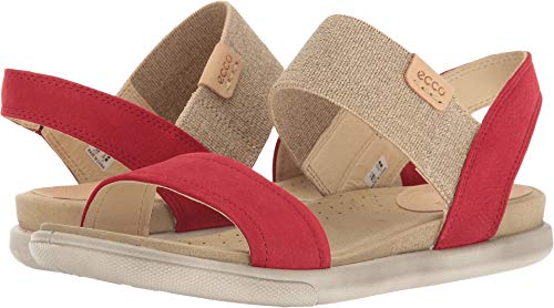 ECCO Women's Women's Damara Ankle Gladiator Sandal, Chili Red/Powder, 39 EU/8 M US