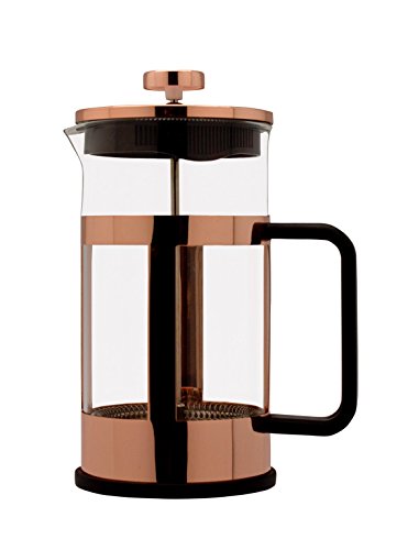 Image of Café Ole 3-Cups Cafetiere Coffee Maker, Copper, Black, 11 x 13.5 x 20 cm