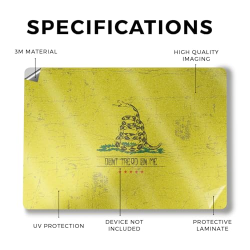 Image of Glossy Glitter Laptop Skin Compatible with Alienware M18 R2 (2024) - Dont Tread - Premium 3M Vinyl Protective Wrap Decal Cover - Easy to Apply | Crafted in The USA by MightySkins