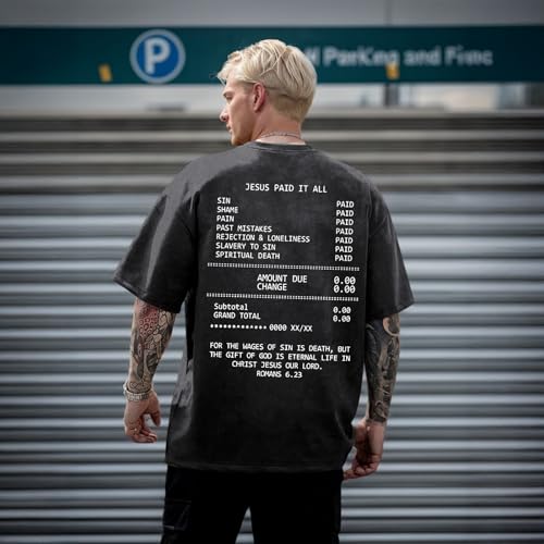 Christian Faith God Shirts for Men Jesus Bible Verse Acid Wash Shirt Oversized Religious Tshirts Vintage Graphic Tees4