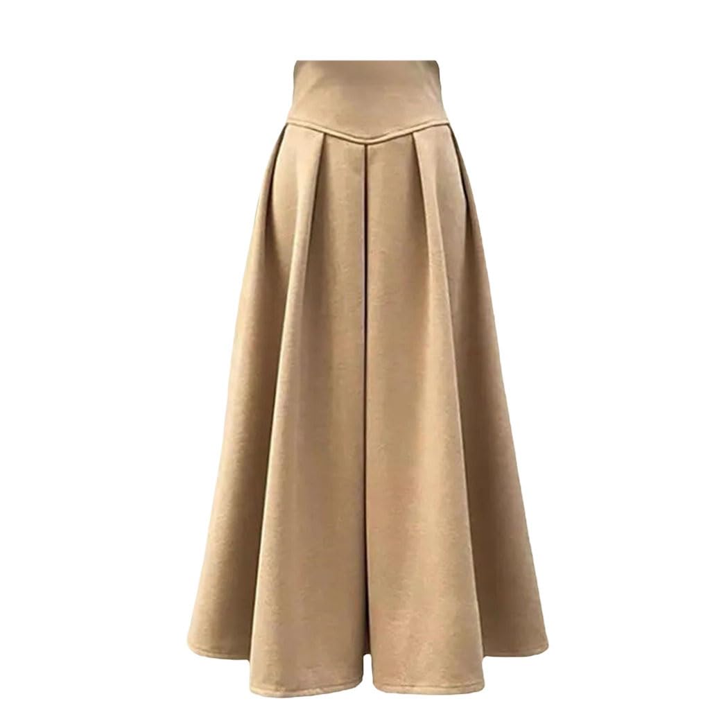 Womens Knit Long Midi Skirt Slim Fit Comfortable Stretch Soft Warm Waistband Casual Daily Wear Office Outfit