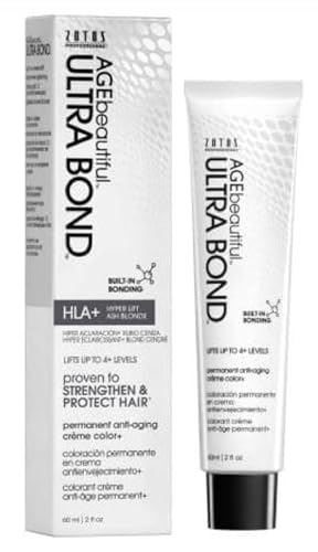 ULTRA BOND Ash Hyper Lift with Built-In Bonding - Neutralize unwanted Gold Tones - Lightens up to 4+ levels & Tones in One Step - Strengthen & Protect Hair, 2 oz