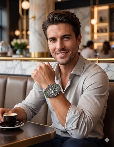 Image of V2A Stryke-TERRAX 5220 Analog-Digital Sports Watch for Men | Bold 3D Dial Design | 50M Waterproof Quartz Watch with Alarm, Stopwatch, Day-Date & Backlight | Rugged Everyday Performance