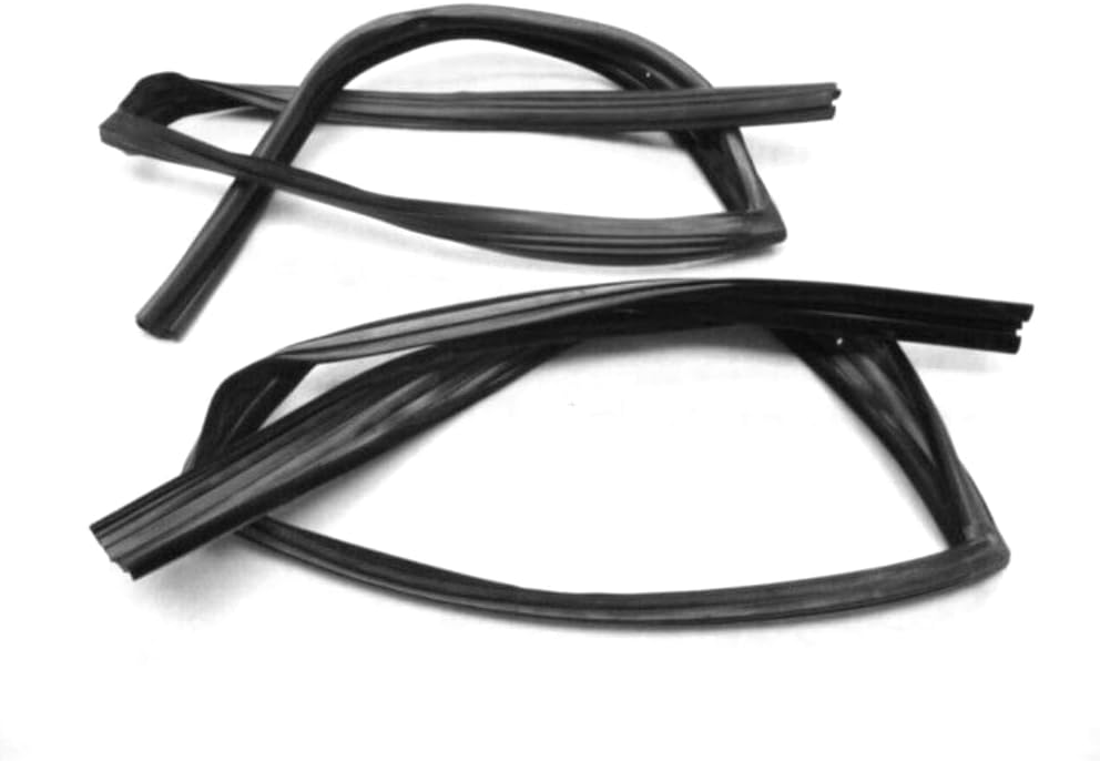 Window Glass Channels Automotive Grade Epdm Rubber,Plastic and Flocking Kit for Parisienne for Delta 88 for Impala for Caprice for LeSabre for Electra Black 20666691 20666690 Easy to install