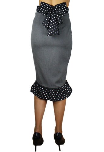 CHIC STAR Womens Ruffles Pencil Skirt2