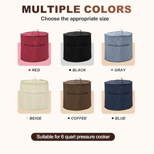 Funda para olla a presión redonda de 15x14 pulgadas gris universal 7