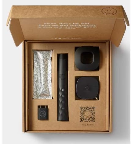 33,000 VIBRATIONS/MIN - The BURST brush sonic rechargeable toothbrush with smart timer (Black)