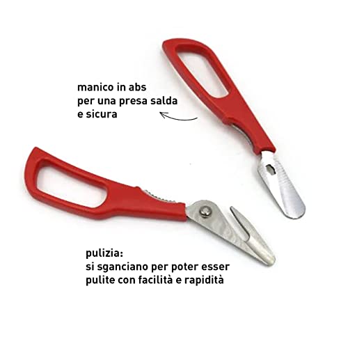 Tesoura Para Frutos do Mar Desmontável Fackelmann Vermelho