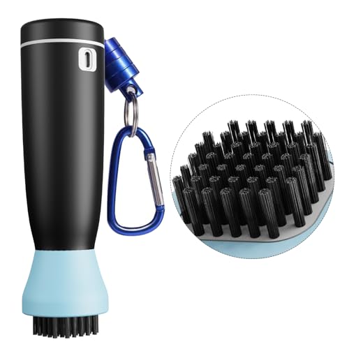 RTOCHG Magnetic Golf Club Brush Cleaner One-Click High-Pressure Water Spray 300 Shots 16.4ft Spray Range 45 Bundles of Ultra-Hard Nylon Bristle Brush Head Black and Light Blue
