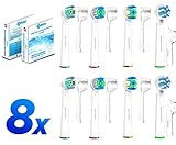 ✔ KOMPATIBILITÄT: kompatibel mit Oral B GENIUS, Oral B SMART, Oral B PRO, Oral B Vitality,8 Ersatzbürsten - Kompatibel mit, oral b aufsteckbürsten, der gesamten Reihe von Oral-B wieder aufladbaren Griffen, ausgeschlossen Oral-B Sonic & Oral-B Pulsonic Zahnbursten.