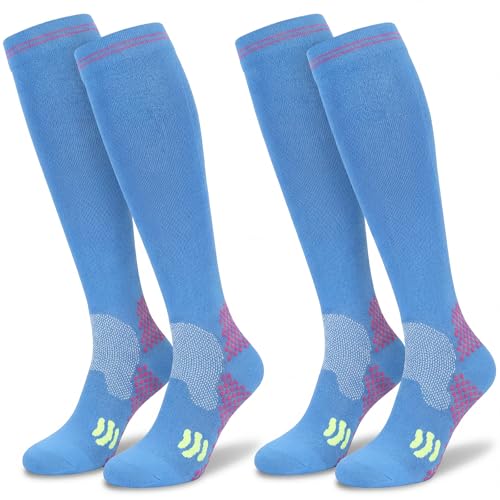 Image of Compression Socks (2 /3 Pair) for Men and Women 20-30 mmHg Regular and Plus Size Compression Scoks:Size S-7XL