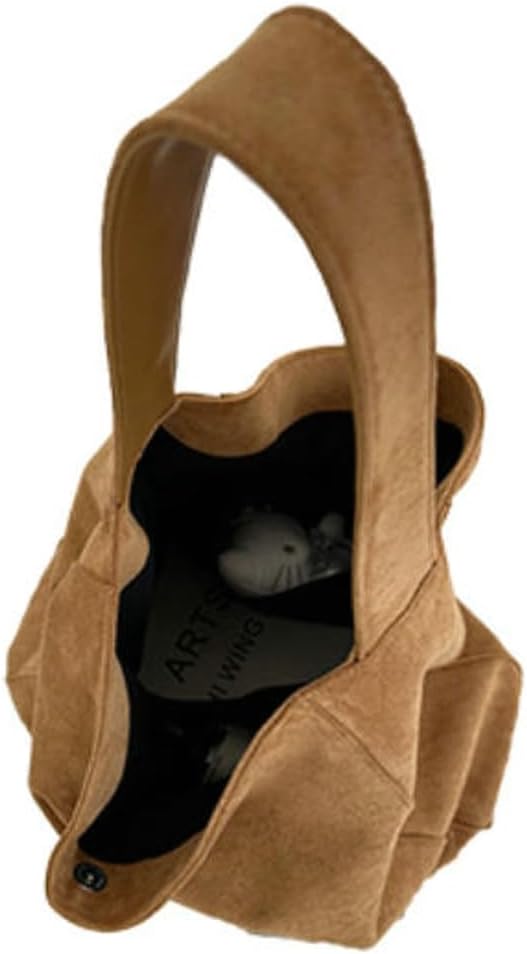 Women's Suede Hobo Tote Bag Casual Shoulder Slouchy Bag Stylish Handbag Fall Winter Large Pocket Bag Magnetic Closure