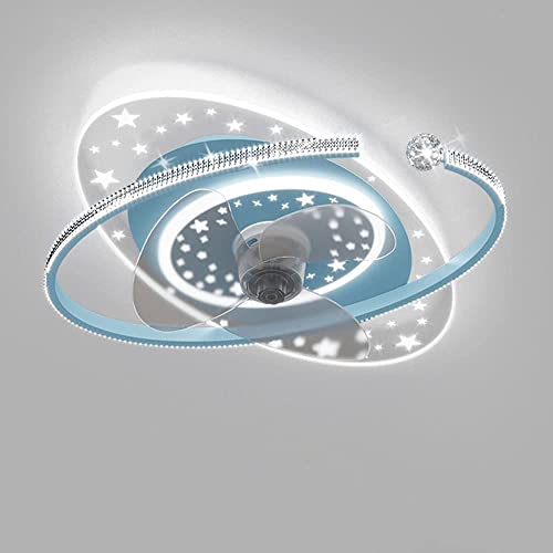 Fandaliers Ventilador De Techo con Control Remoto Luces De Ventilador De Techo De Montaje Empotrado Lámpara De Ventilador LED Regulable De 48 W, Luz De Ventilador De Techo Silencio De 6 Velocidades