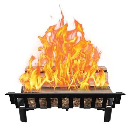 LILIIN Kaminholz Holzregal Kaminrost Ofenrost Kamineinsatz für Kamin mit Feuerrost Füßen Kohlerost Brennholzhalter mit Stangen für Innen und Außenbereich, 31x46x13 cm LILIIN Kaminholz Holzregal Kaminrost Ofenrost Kamineinsatz für Kamin mit Feuerrost Füßen Kohlerost Brennholzhalter mit Stangen für Innen und Außenbereich, 31x46x13 cm