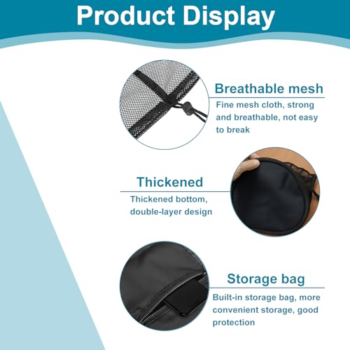 Horktrust Bolsa de Bola, Red balones, Red para Pelotas 1 Pelota, Bolsa de Bola para Llevar Baloncesto Voleibol Fútbol Americano (Negro) Ideal para Deportistas y Entrenamientos - imagen 3