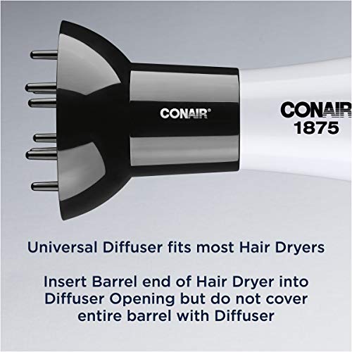 Conair Volumizing Universal Hair Diffuser, Adjustable Hair Dryer Attachment For Frizz-Free Curls To Fit Hair Dryer Nozzles From 1.75” To 2.3” #TOP2