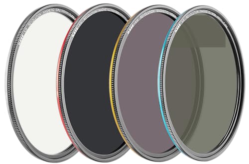 Kase Wolverine Revolution 58mm Pro ND Filter Kit Magnetic Shockproof Tempered Optical Glass w Color Coded Rings inc CPL ND8 ND64 ND1000 Lens Cap & Case