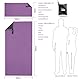 JASUEN Mikrofaser Handtuch Set- Groß Microfaser Handtücher for Sporthandtuch Reisehandtuch Outdoor Handtuch Strandtuch 2 Stück (Doppelseitige(Dunkelgrau+Lila), 200x100cm+100x50cm)