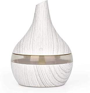 lndytq Diffuseur électrique d'arôme humidificateur en Bois 300 ML atomisation Fine de Grande capacité adapté au Bureau d'étude Gym Spa Marron Gris Blanc Jaune