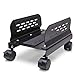 Syba Mobile Desktop Tower Computer Metal Floor Stand Rolling Caster Wheels with Ventilation and Adjustable Width from 6 to 10 Inches - SY-ACC65057