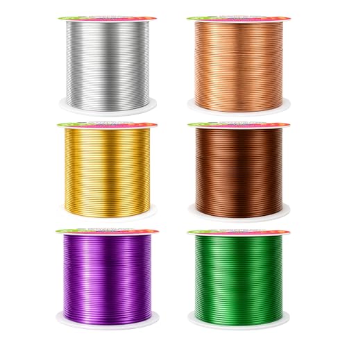 Image of Mandala Crafts 22 Gauge Anodized Aluminum Craft Wire for Jewelry Making - 450 FT Colored Flexible Assorted Wire - Bendable for Bonsai Armature Crafting Sculpting