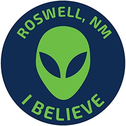 R and R ImportsRoswell New Mexico UFO Alien I Believe Souvenir 4 Inch Round Magnet