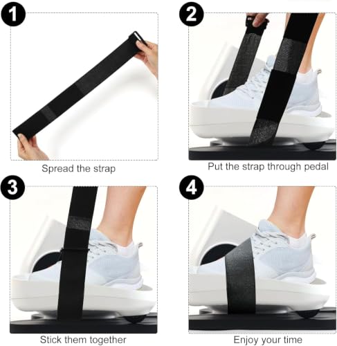Image of Leg Exerciser Traction Straps, Under Desk Elliptical Pedal Band for Seniors, Secure & Stability for Electric Ellipse Equipment