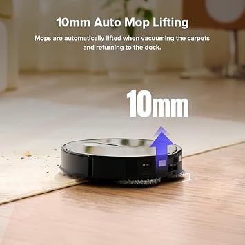 roborock Qrevo Slim Robot Vacuum and Mop with 2Pcs Side Brushes Replacement