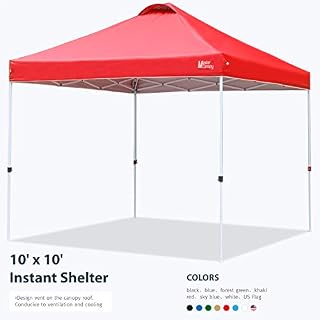 MASTERCANOPY Pop-up Canopy Tent Commercial Instant Canopy with Wheeled Bag,Canopy Sandbags x4,Tent Stakesx4