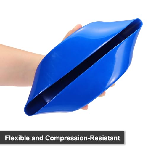 Image of uxcell 2pcs Rubber End Caps 200mm(7 7 /8 Inch) ID x 80mm(3 1 /8 Inch) H Vinyl Round Tube Bolt Cap Cover Screw Thread Protectors Blue