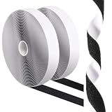 1''×41Ft Black Heavy Duty Hook And Loop Tape Adhesive, No Punching Picture Wall Mounting Roll, Sticky Back Couch Cushion Grip, Keep Rugs in Place, Strong Adhesive Tape for DIY at Classroom Office Home