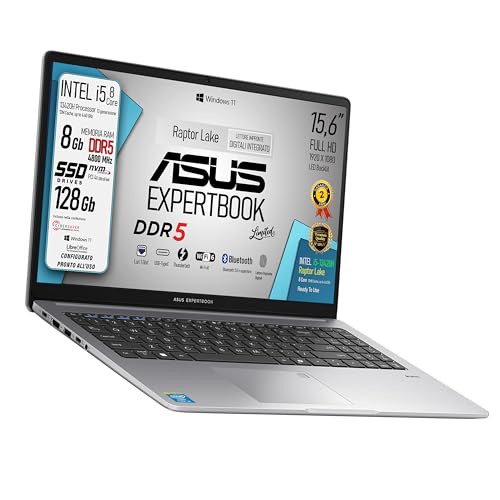 Expertbook, PC Portatile, cpu Intel Core i5 13420H 13Th 8Core, Ram DDR5, SSD pci Nvme, Display 15,6" FHD, Wi-Fi 6, 4 USB, BT, lan, CyberSaver, Win11, fingerprint