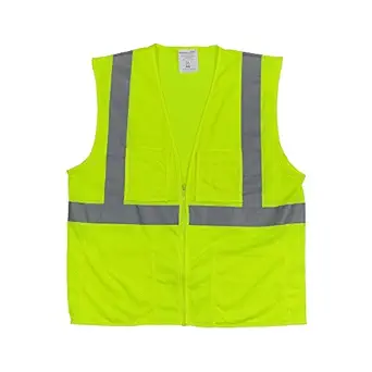 PIP 302-MVGZ4PLY-3X 302-MVGZ4PLY Yellow Hi-Viz Safety Vest, 3XL, Lime