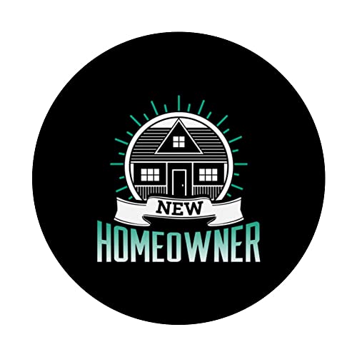 New Homeowner Landlord Home House PopSockets Swappable PopGrip, Black - Image 3