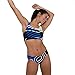 Produktbild Speedo Placement U-Back 2 Piece Damen Bikini, True Navy/Bondi Blue/Fluoreszierendes Gelb/Weiß, 40 (DE 44)