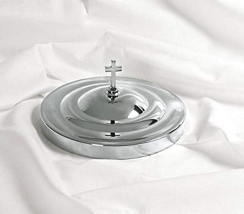 Assiette à pain communion inox silvertone Broadman Holman 435465 pour église
