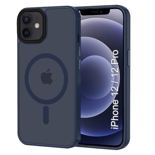 Image of iPhone 12 /12 pro Magsafe Hard Back Case | Matte Design & 360 Protection | Military-Grade Apple iPhone 12 /12 pro Cover | Strong Magnet Back - Blue