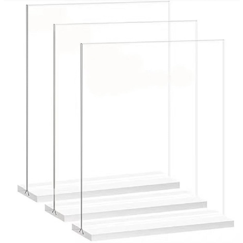 Hndhbfgrt A5 148x210mm Clear Acrylic Table Sign Holder Stand 10pcs Picture Paper Card Flyer Restaurant Menu