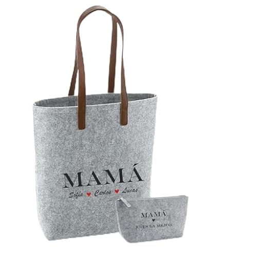 Worfull Regalos Todo para Mamá - Bolso y neceser personalizados con los nombres que más importan, bolso + un neceser de regalo con frase, bolso ecologico personalizado - tote bag, regalo mujer. | Ya disponible en tu tienda friki favorita! En mundofriki.es!