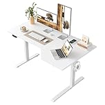 Klicelor L-shaped Height Adjustable Desk, 140 x (60-80 cm), Electric Standing Desk, Sit-Stand Corner Desk for Home Office, Ergonomic Computer Desk with Splicing Top, White