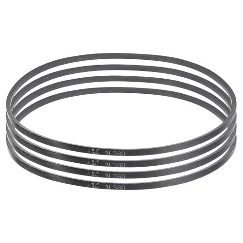 uxcell 4 Pcs 3L380 Classic Wrapped Rubber V-Belt, 38"(965mm) Outside Circumference, 3L Profile V Belt 3/8" Width 7/32" Height