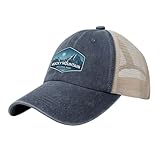 Mesh Hat Hiking Vintage Trucker Caps Mens Snapback Caps Rocky Mountain National Park Caps Navy Blue